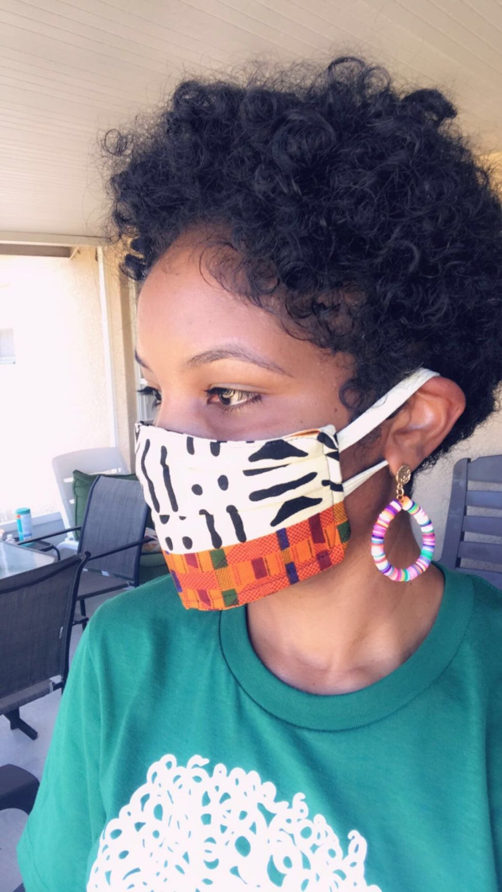 African print fabric face mask