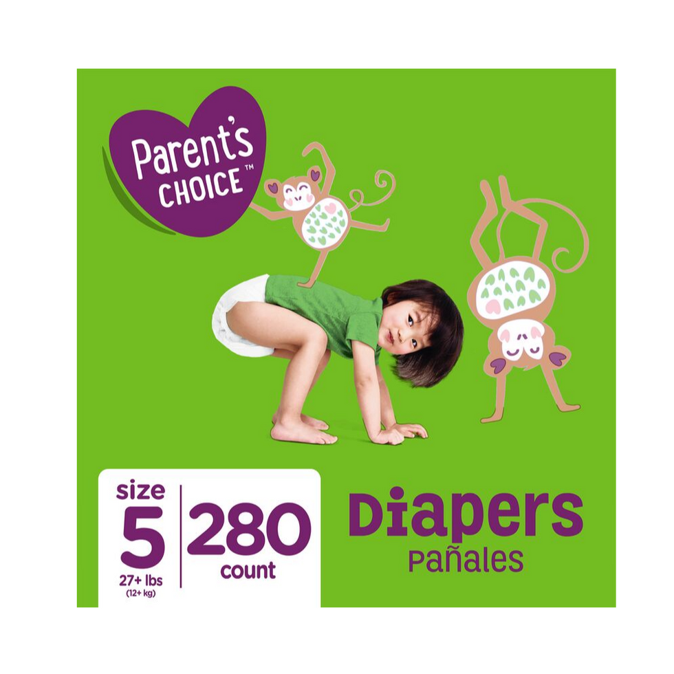 Parent's Choice Parent's Choice Unisex Baby Diapers, Mega Pack, Sizes 3, 4,  5, 6 